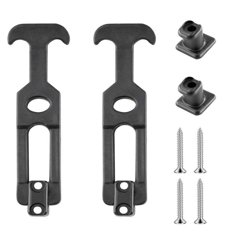 PDETVEO 4.4'' Rubber Flexible T-Handle Draw Latches, Black Rubber Hood Machine Draw Latches for Tool Box, Boat, Cooler, Golf Cart, Machine Equipment, 2pcs - Image 1